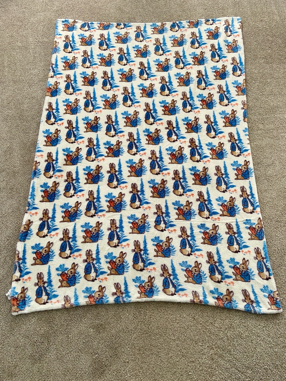 Peter Rabbit Reading Decorative Throw Beatrix Potter Easter Spring Throw - Picture 3 of 11